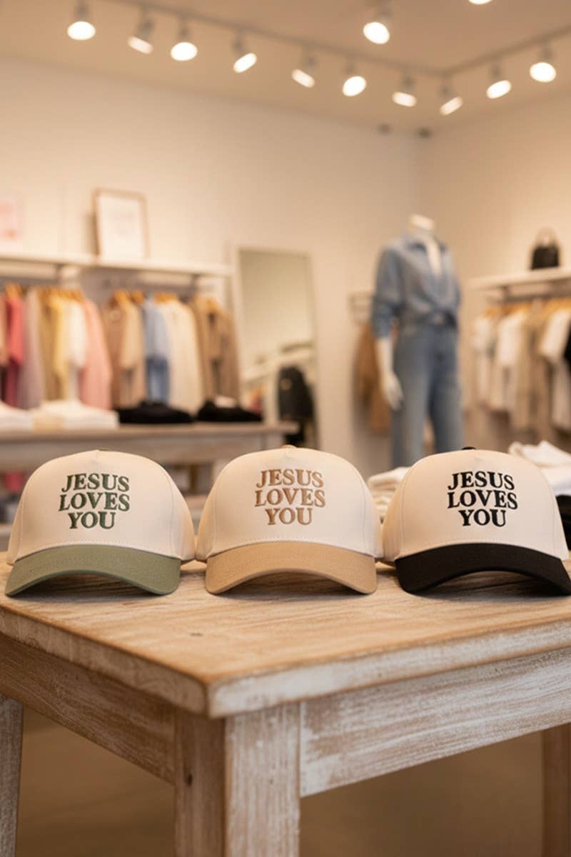 Jesus Loves You 2 Tone Cap