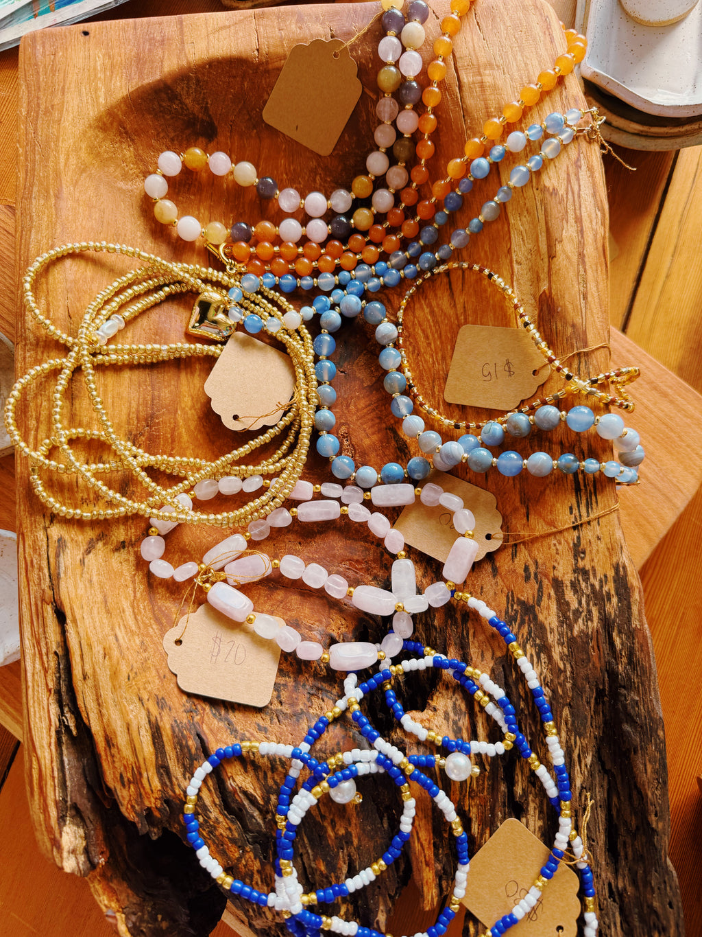 Customizable Handmade Glass Beaded Necklaces